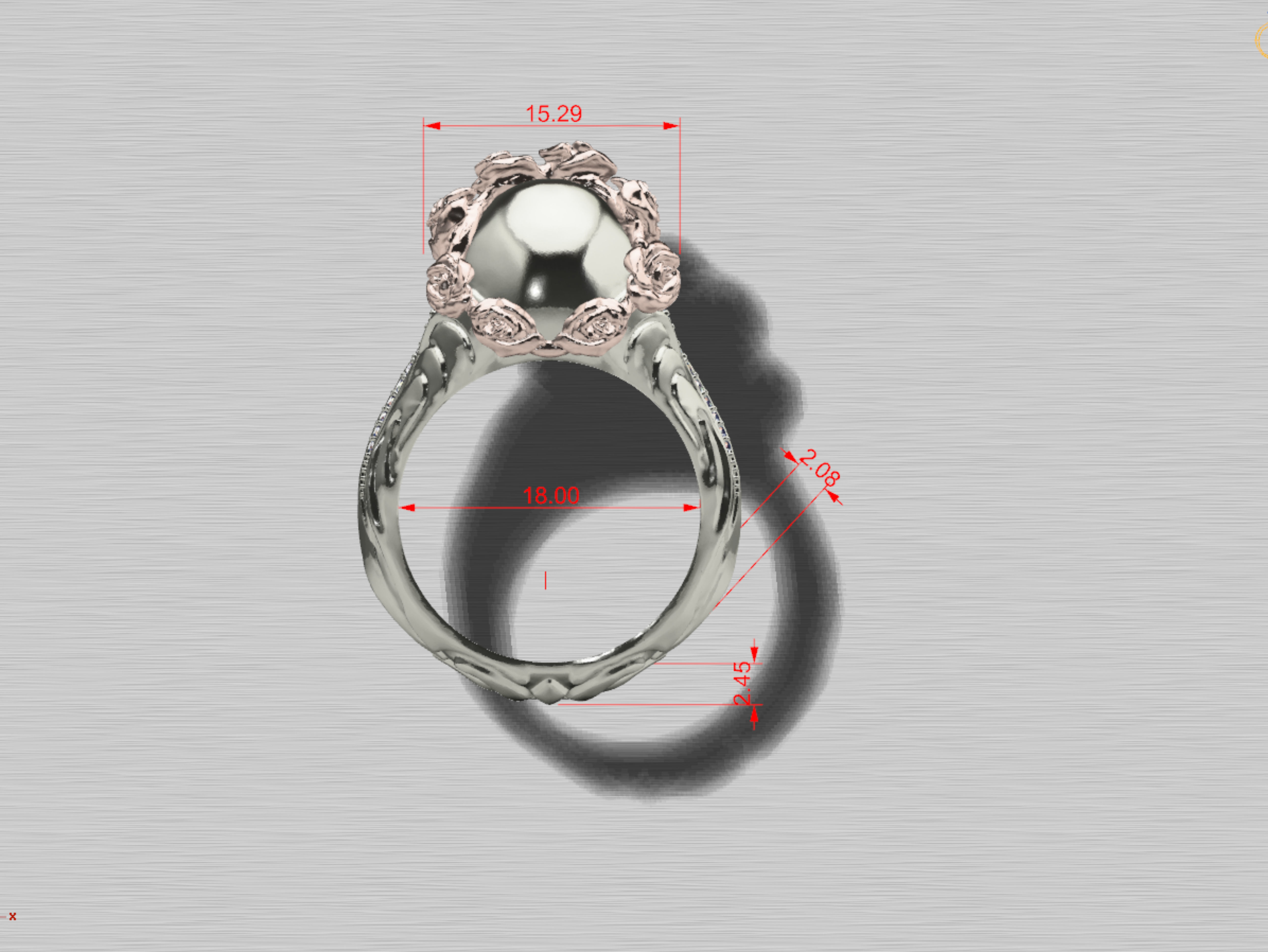 Rings with Couple skulls 3D print model_9