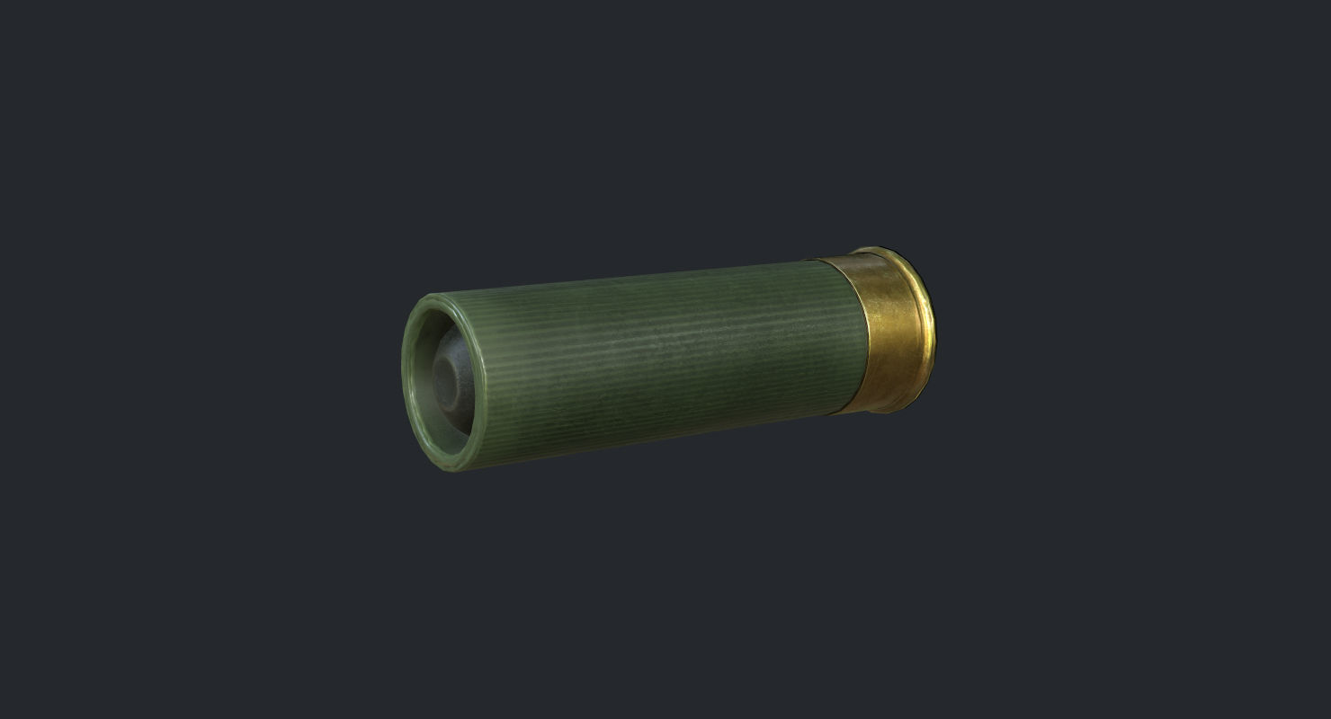 12 Gauge Shotgun Ammunition Pack Low-poly 3D model_5