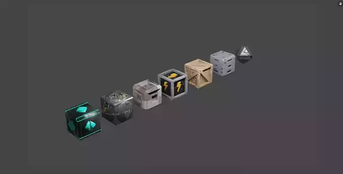 Special Crate And Boxes 3D model Low-poly 3D model