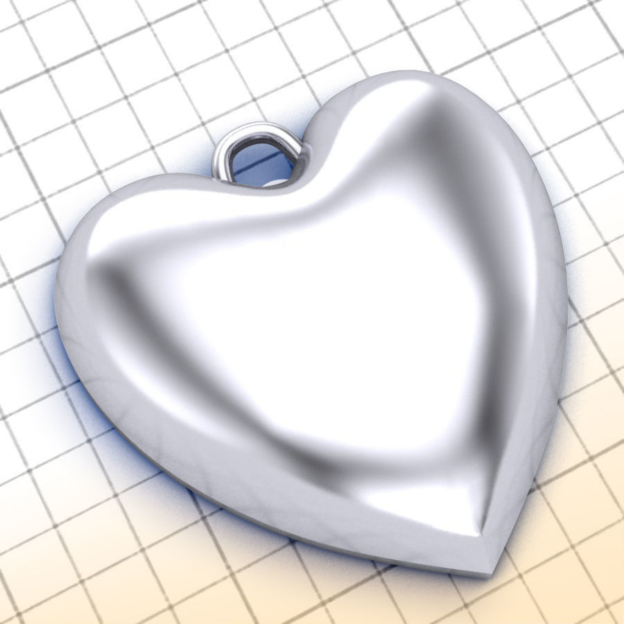 Initial Heart Pendants 3D print model_14