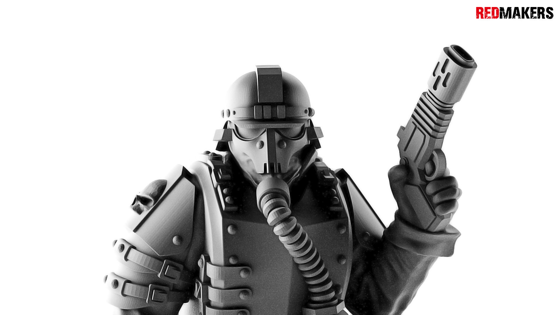 Lieutenant Death squad of Imperial force 3D print model_9