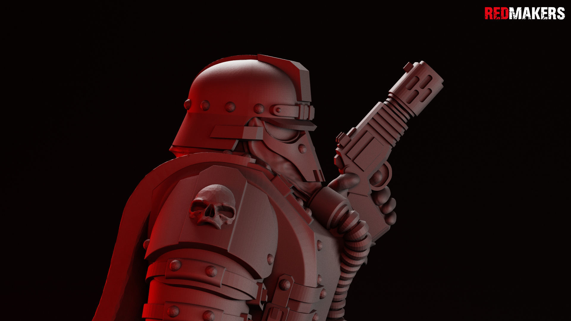 Lieutenant Death squad of Imperial force 3D print model_3