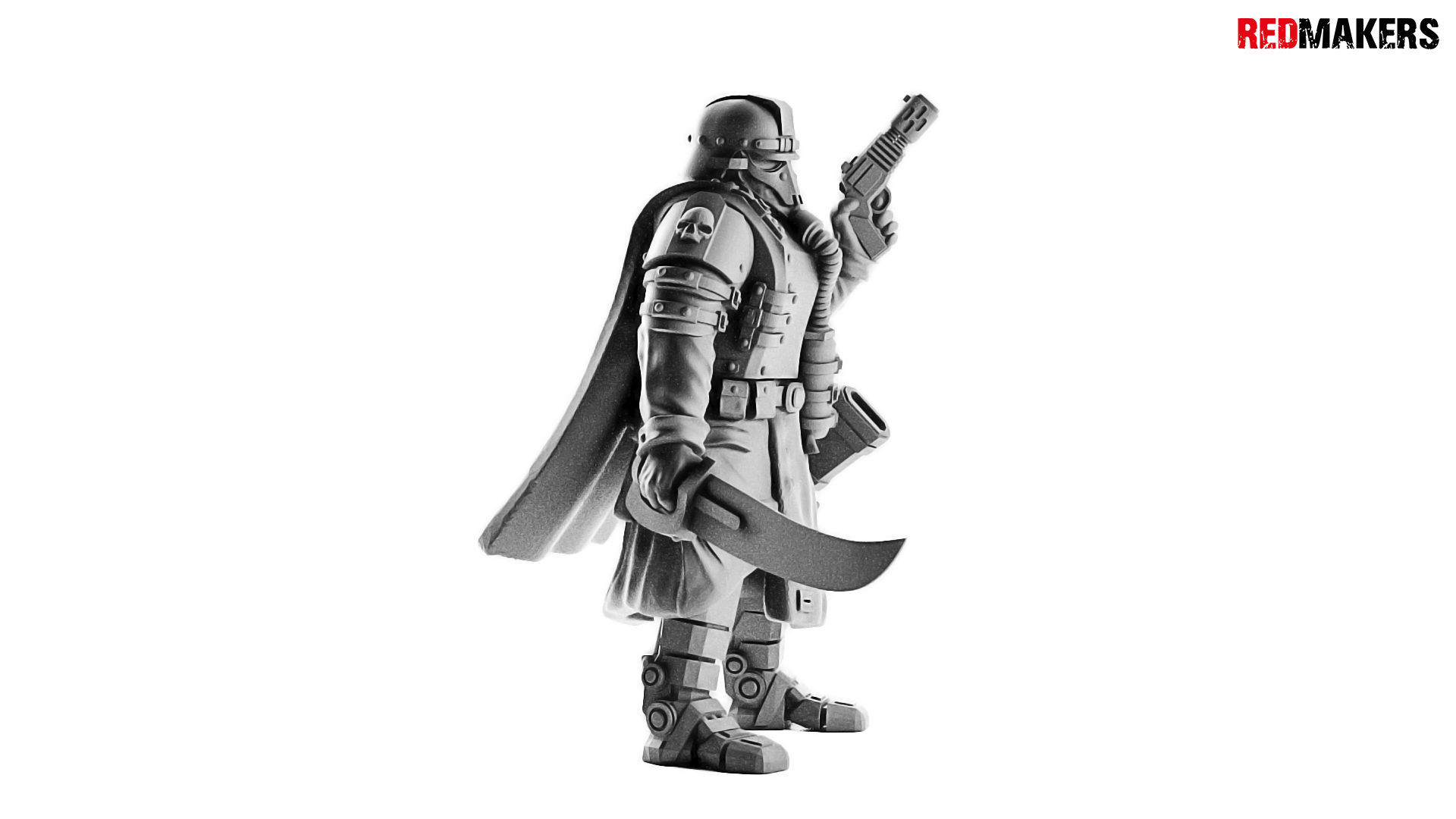 Lieutenant Death squad of Imperial force 3D print model_16