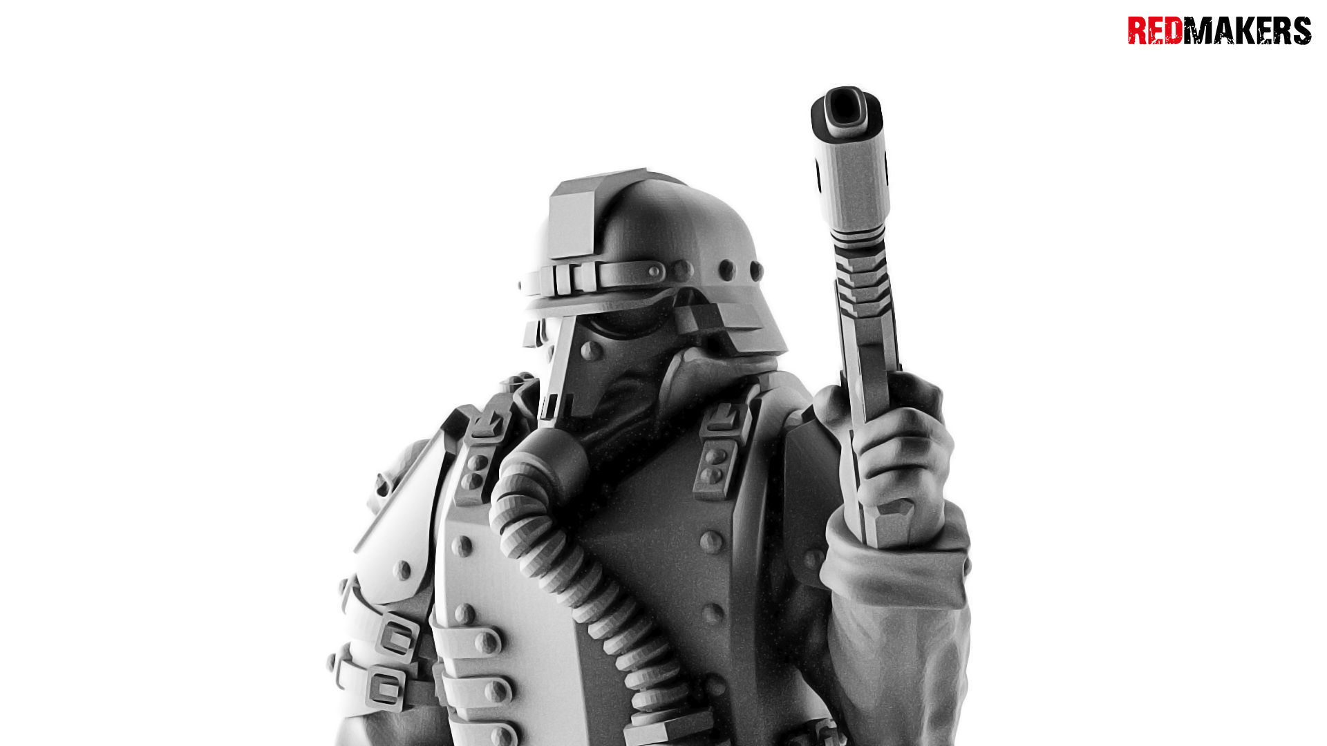 Lieutenant Death squad of Imperial force 3D print model_10