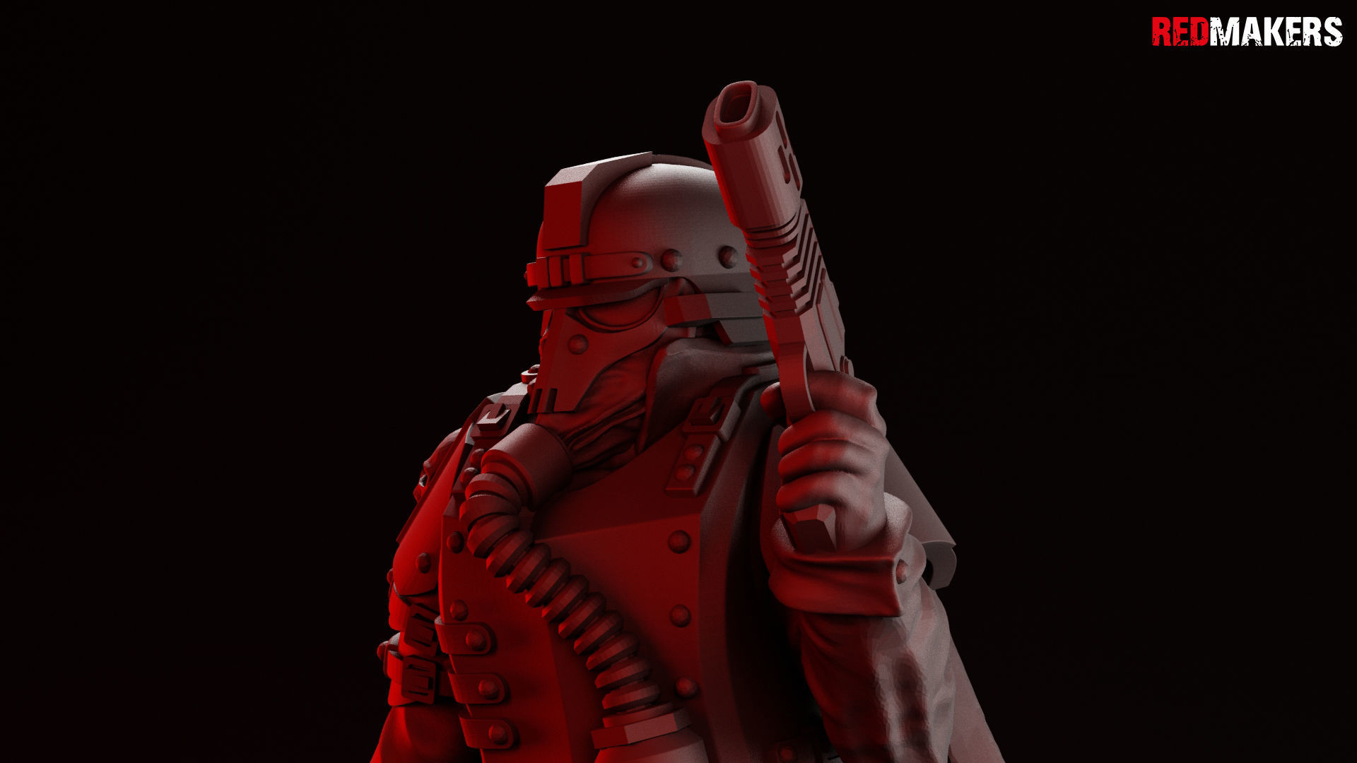 Lieutenant Death squad of Imperial force 3D print model_4