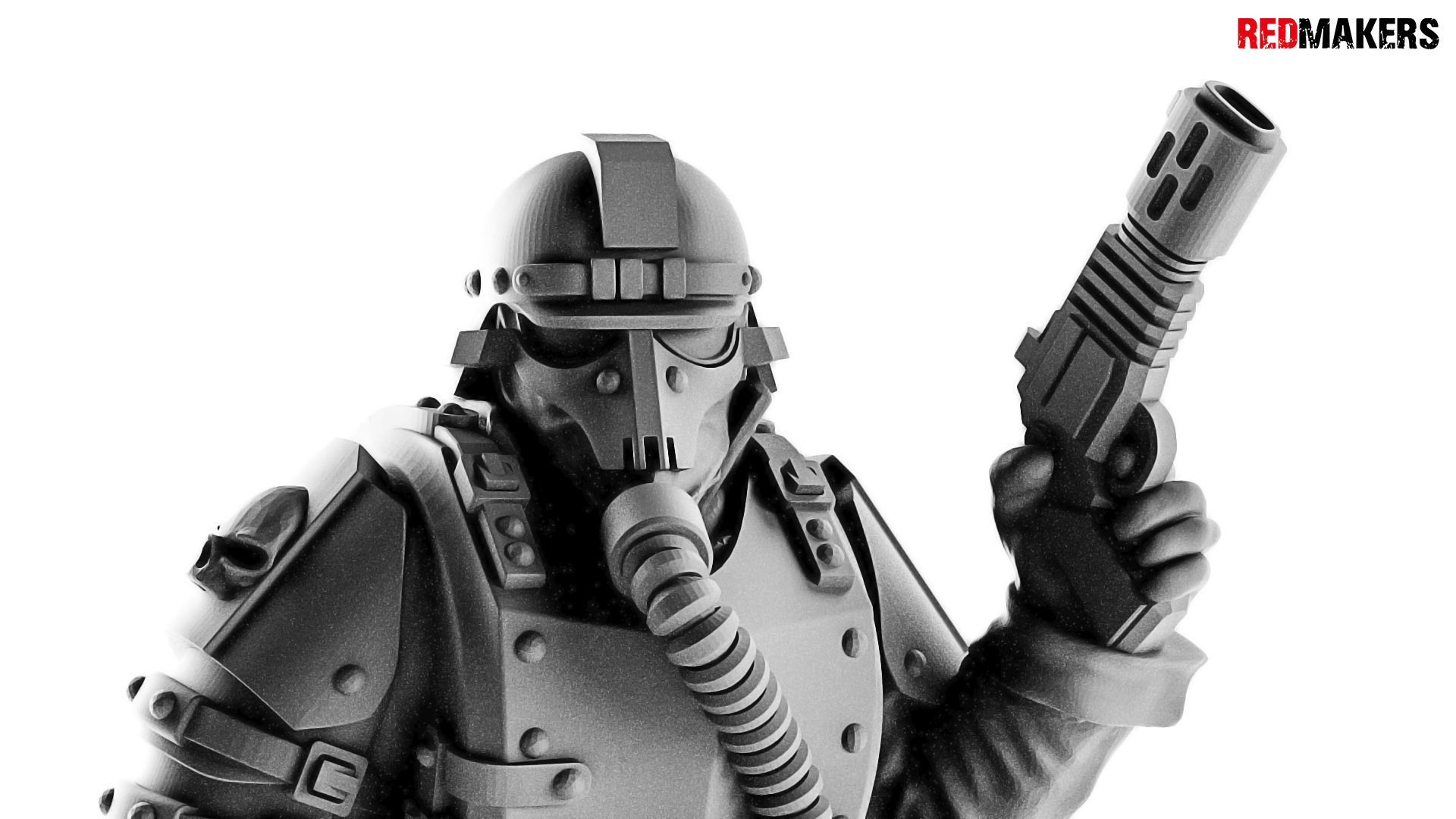 Lieutenant Death squad of Imperial force 3D print model_12