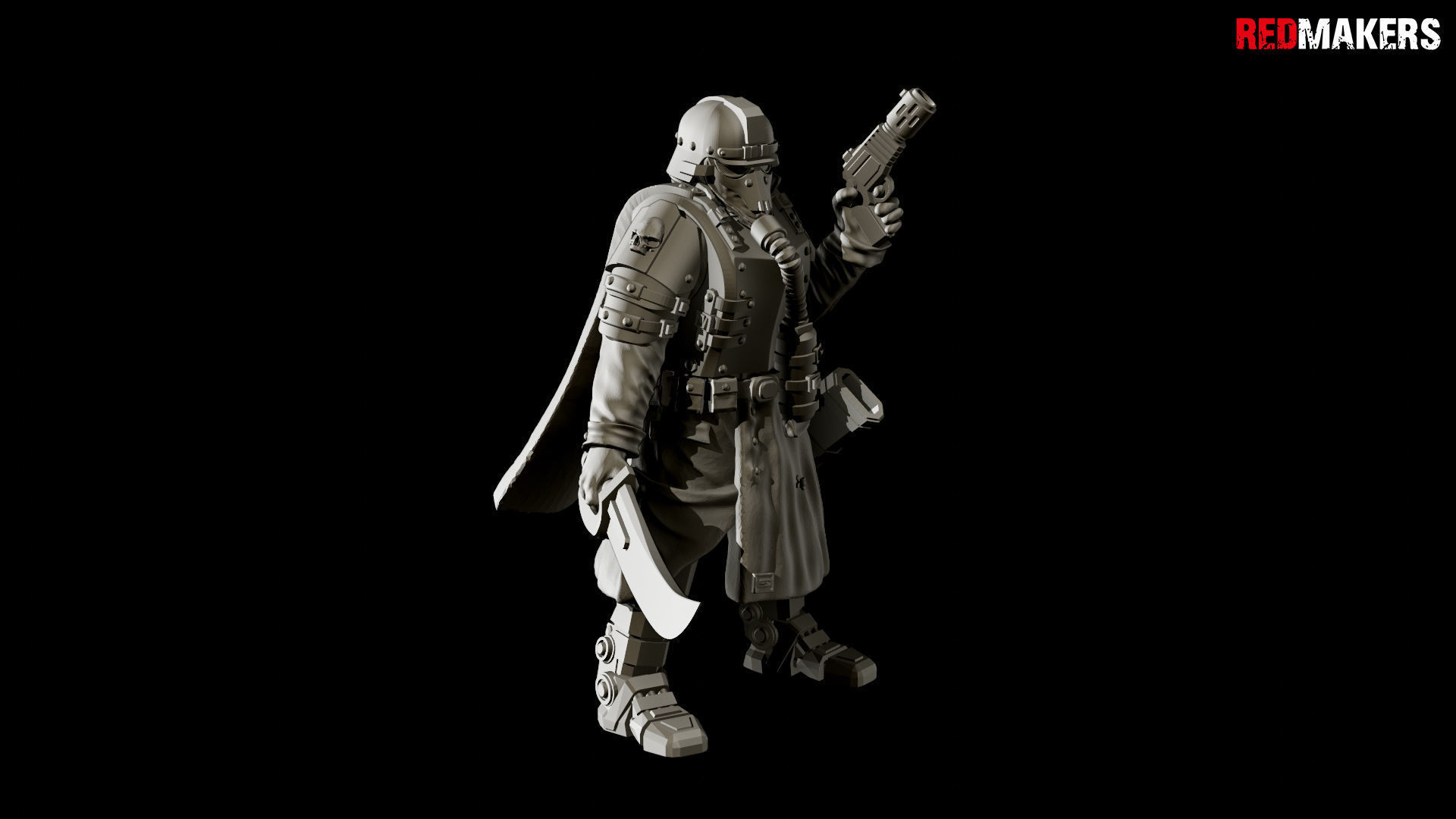 Lieutenant Death squad of Imperial force 3D print model_25