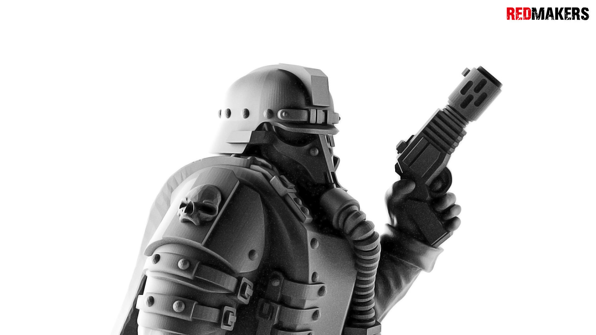 Lieutenant Death squad of Imperial force 3D print model_11