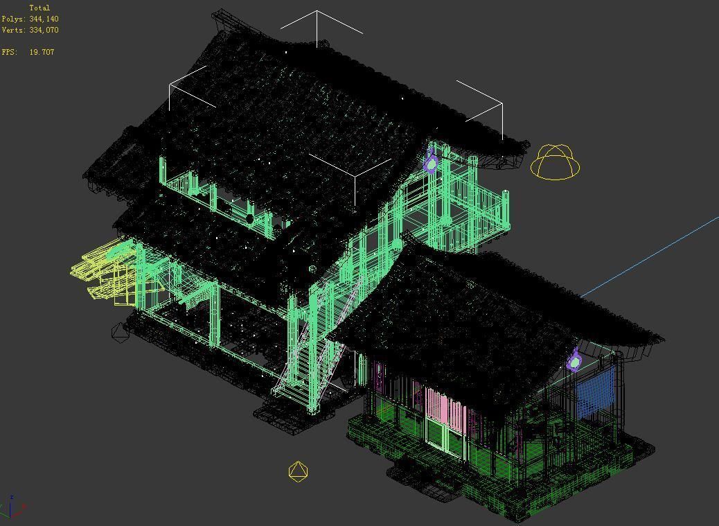 Tavern-Folk House-Double Storey Building 23 3D model_5