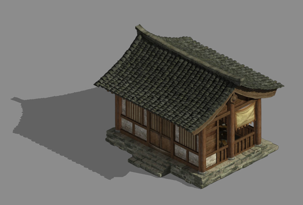 Tavern-Folk House-Double Storey Building 23 3D model_3