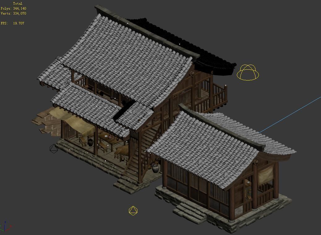 Tavern-Folk House-Double Storey Building 23 3D model_6