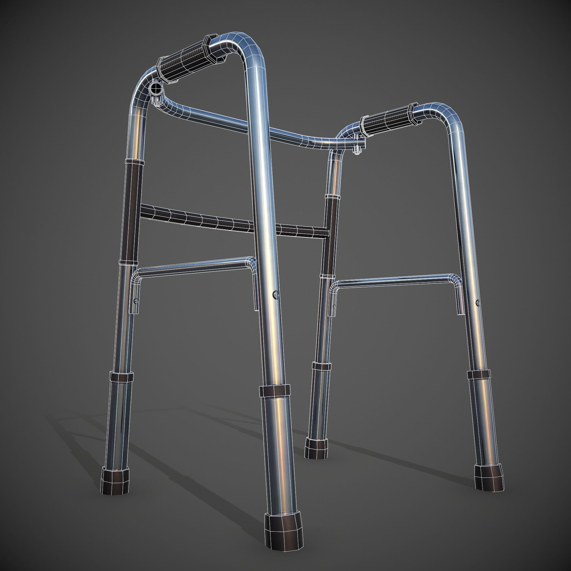 Medical Walker 4K PBR Textured Low-poly 3D model_3