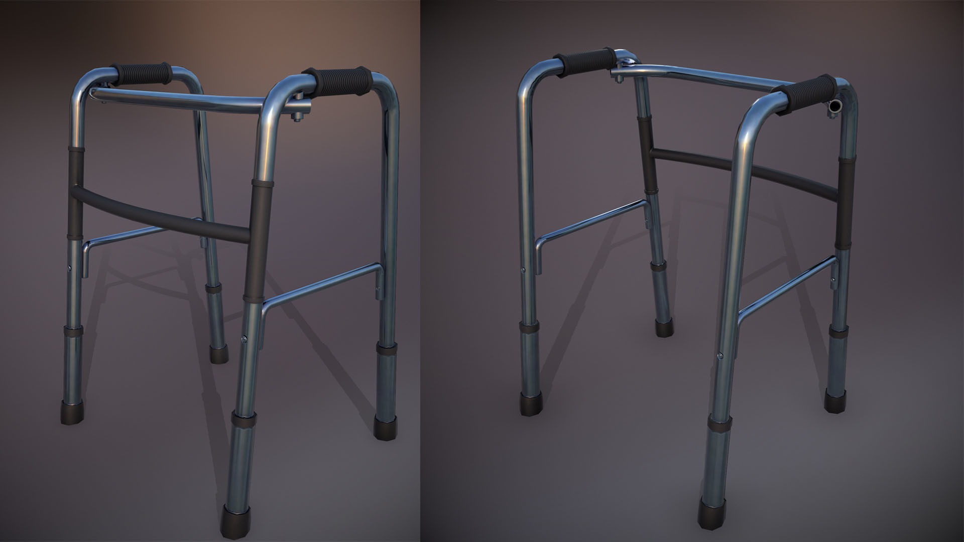 Medical Walker 4K PBR Textured Low-poly 3D model_6