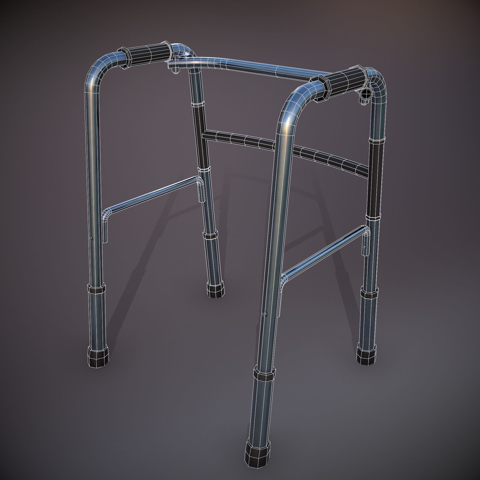 Medical Walker 4K PBR Textured Low-poly 3D model_5