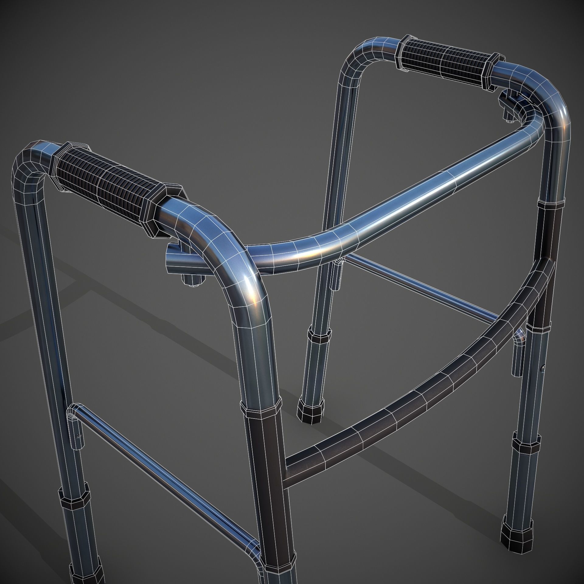 Medical Walker 4K PBR Textured Low-poly 3D model_8