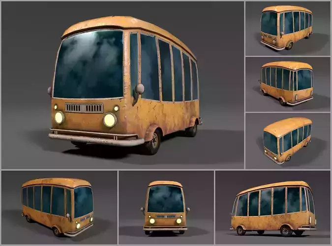 Stylized Cartoony Bus or Van - REMASTERED