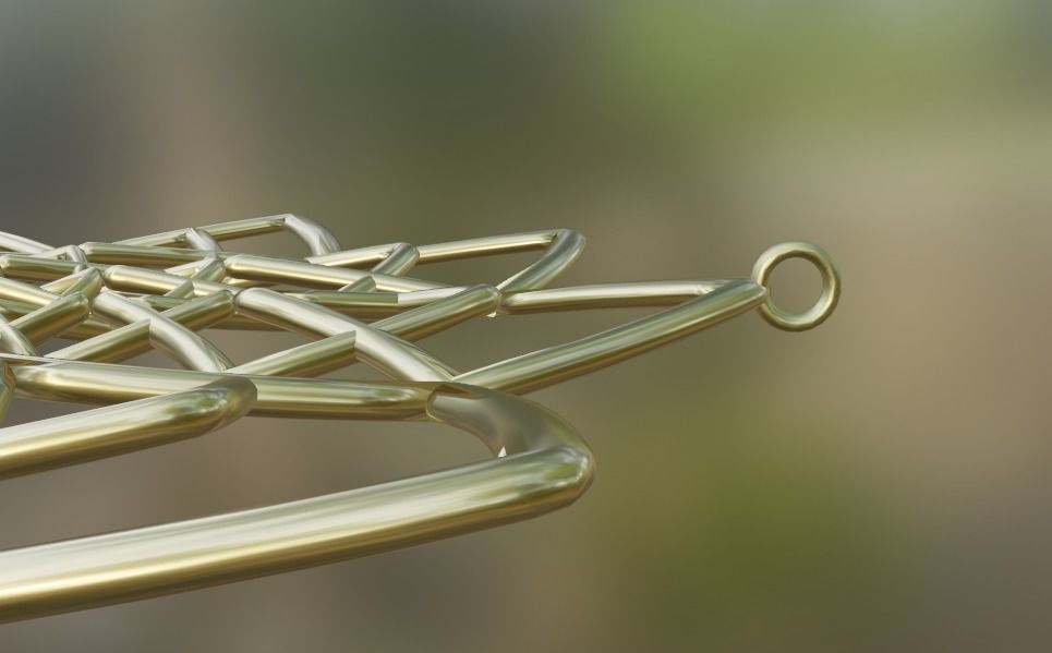 Lily pendant 3D print model_3