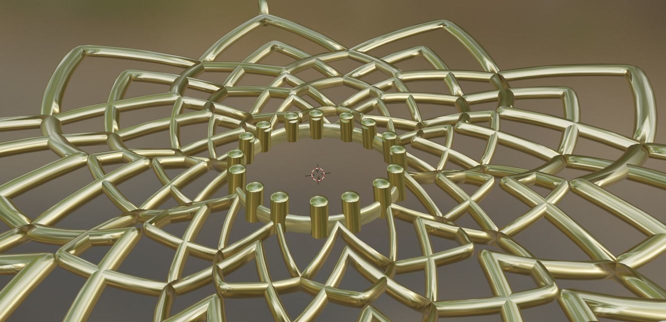 Lily pendant 3D print model_4