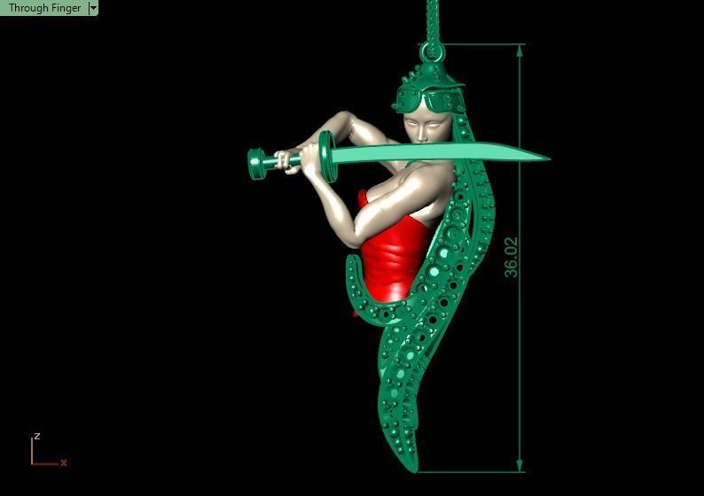 Leyenda necklace 3D print model_13