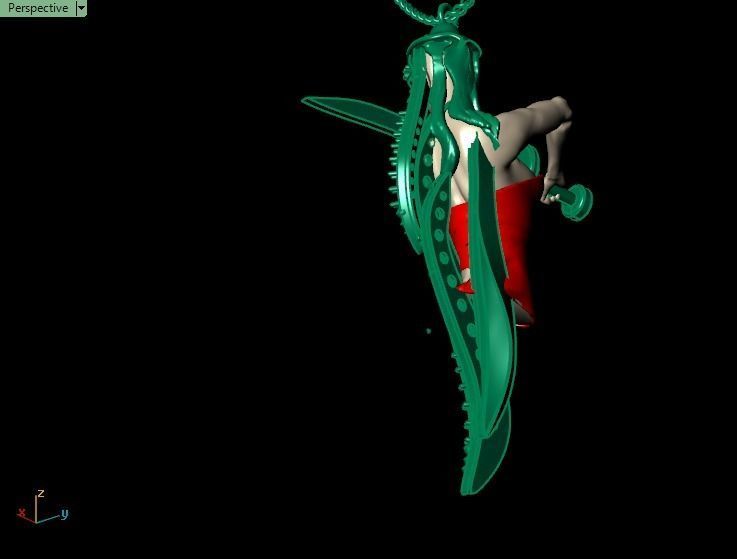 Leyenda necklace 3D print model_11