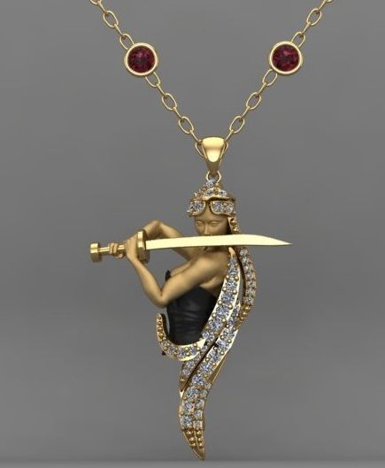 Leyenda necklace 3D print model_1