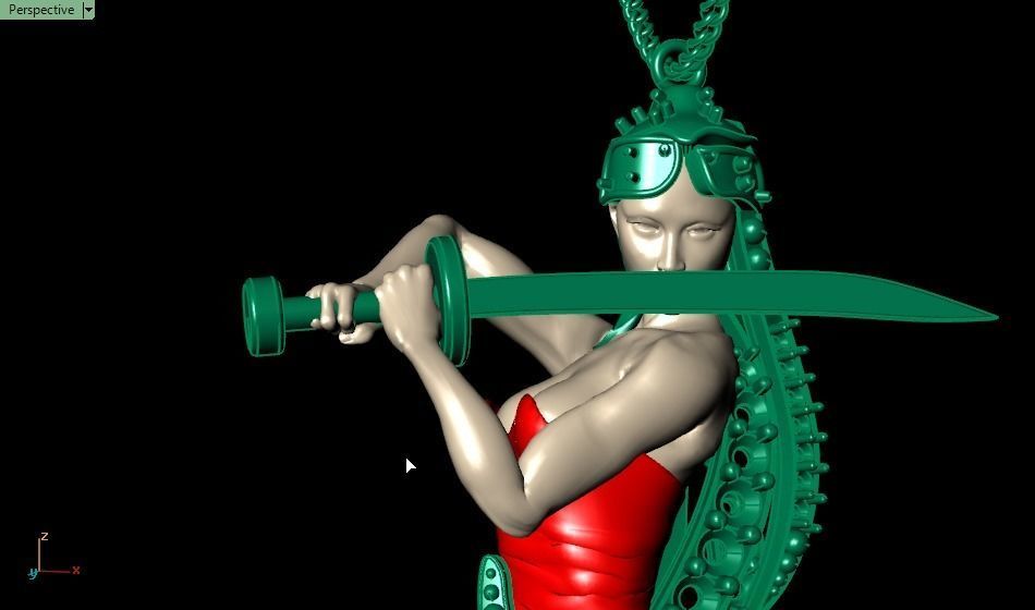 Leyenda necklace 3D print model_3