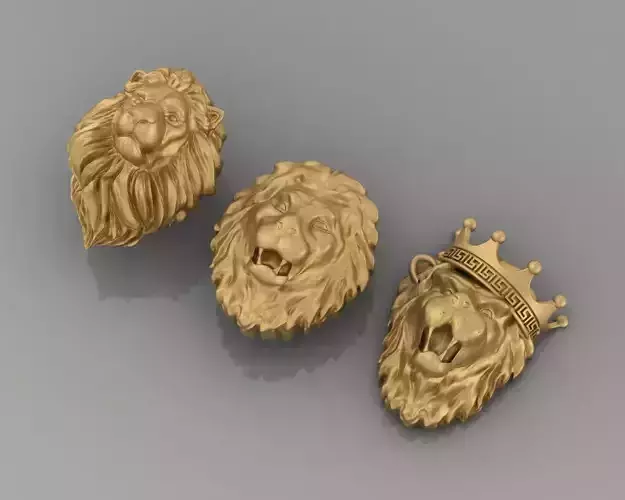 Lion Pendant 3D print model