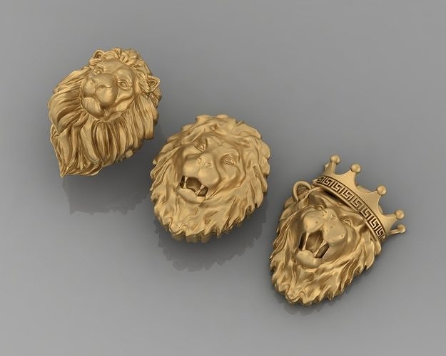 Lion Pendant 3D print model