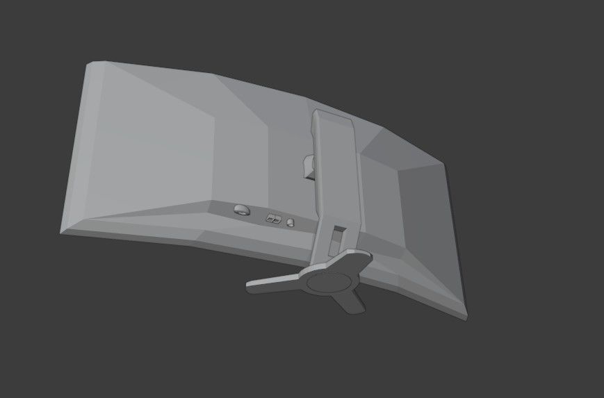 Computer monitors Low-poly 3D model_5