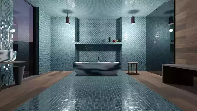 modern bathroom  3D model