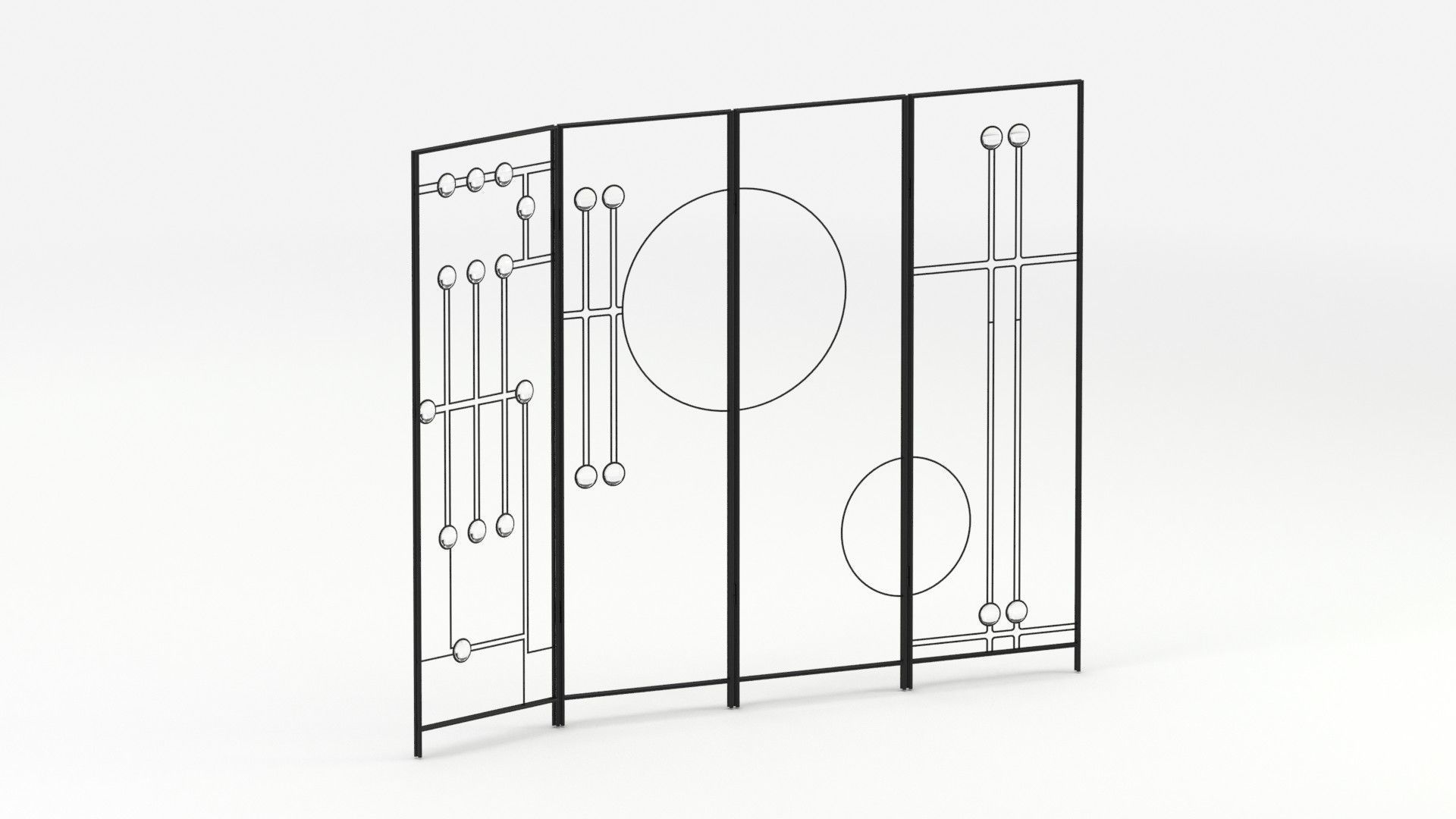 Fireplace Panel 02 Screen 3D model_4