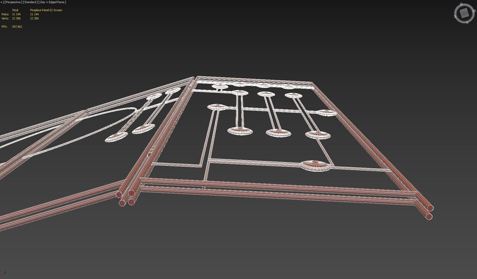 Fireplace Panel 02 Screen 3D model_17