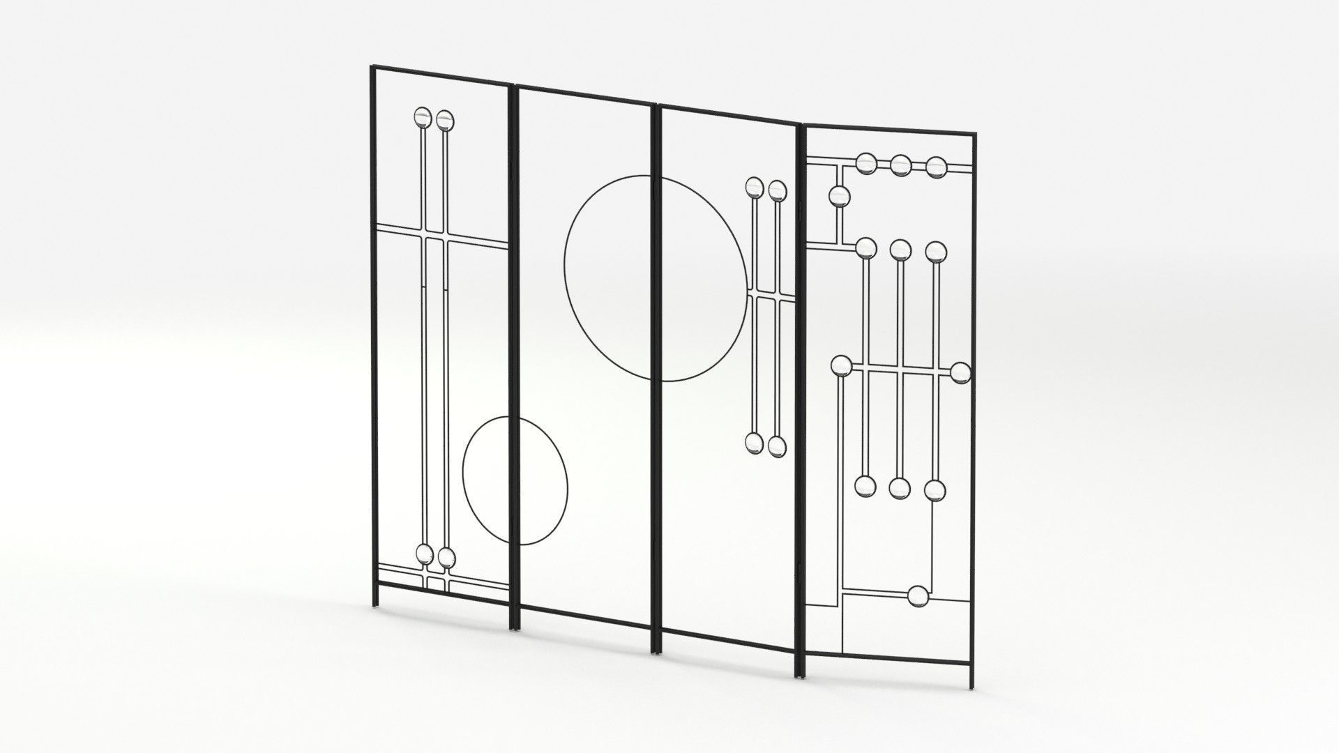 Fireplace Panel 02 Screen 3D model_8