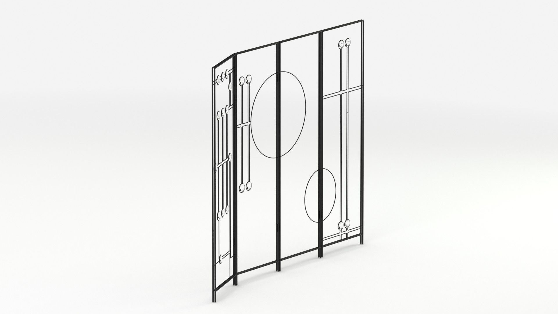 Fireplace Panel 02 Screen 3D model_5