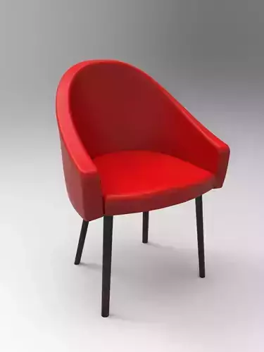 Chair with wooden legs