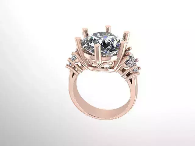Vintage Antique Style Engagemet Ring Large Diamond