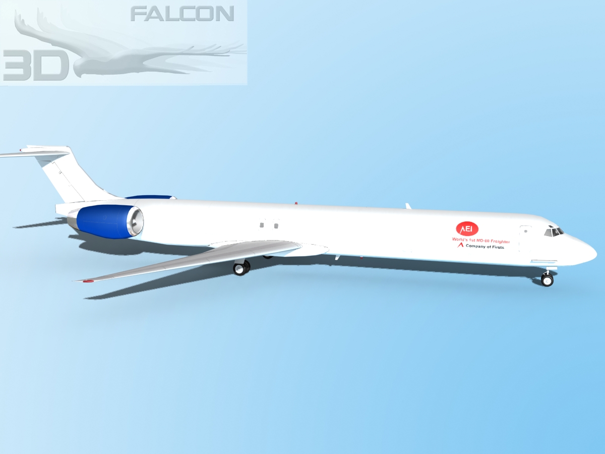 Falcon3D MD-80 AEI Cargo 3D model_4