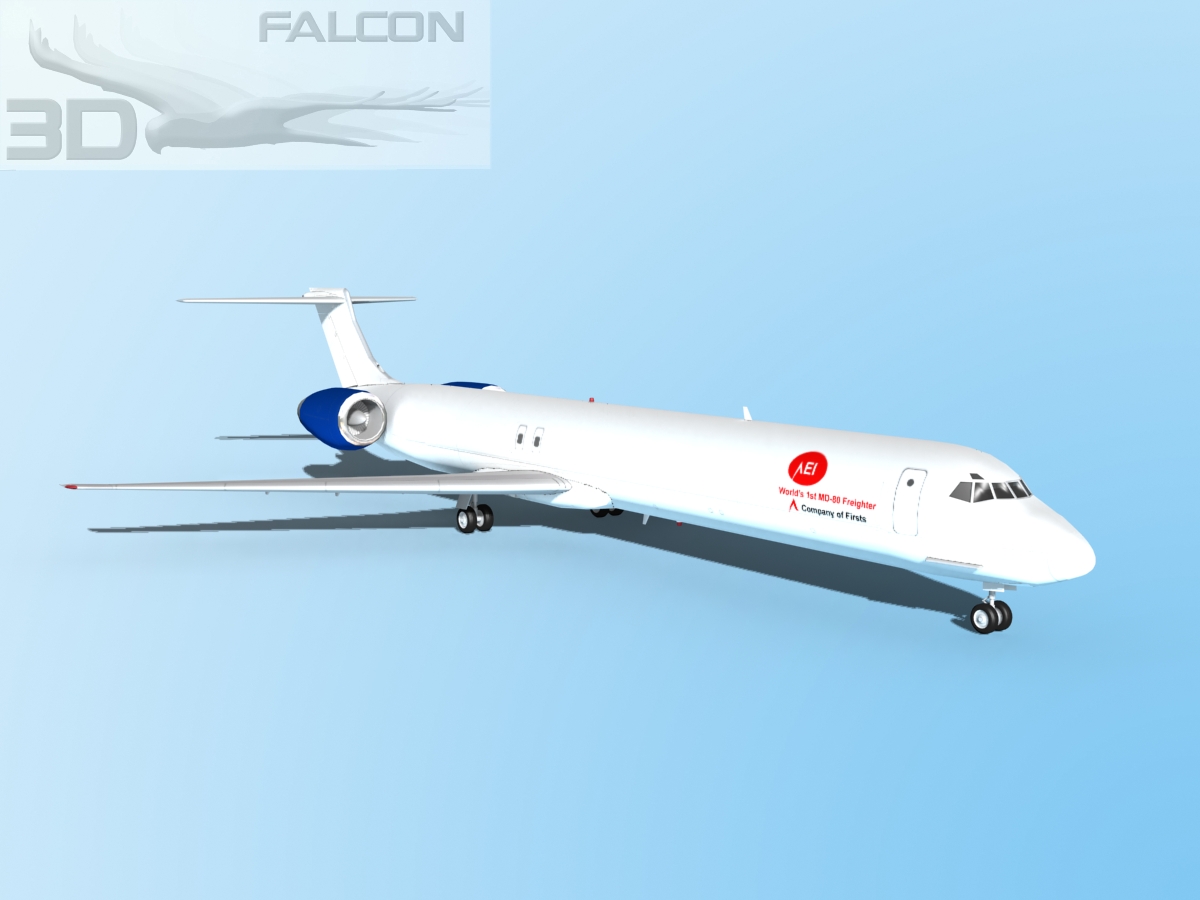 Falcon3D MD-80 AEI Cargo 3D model_2