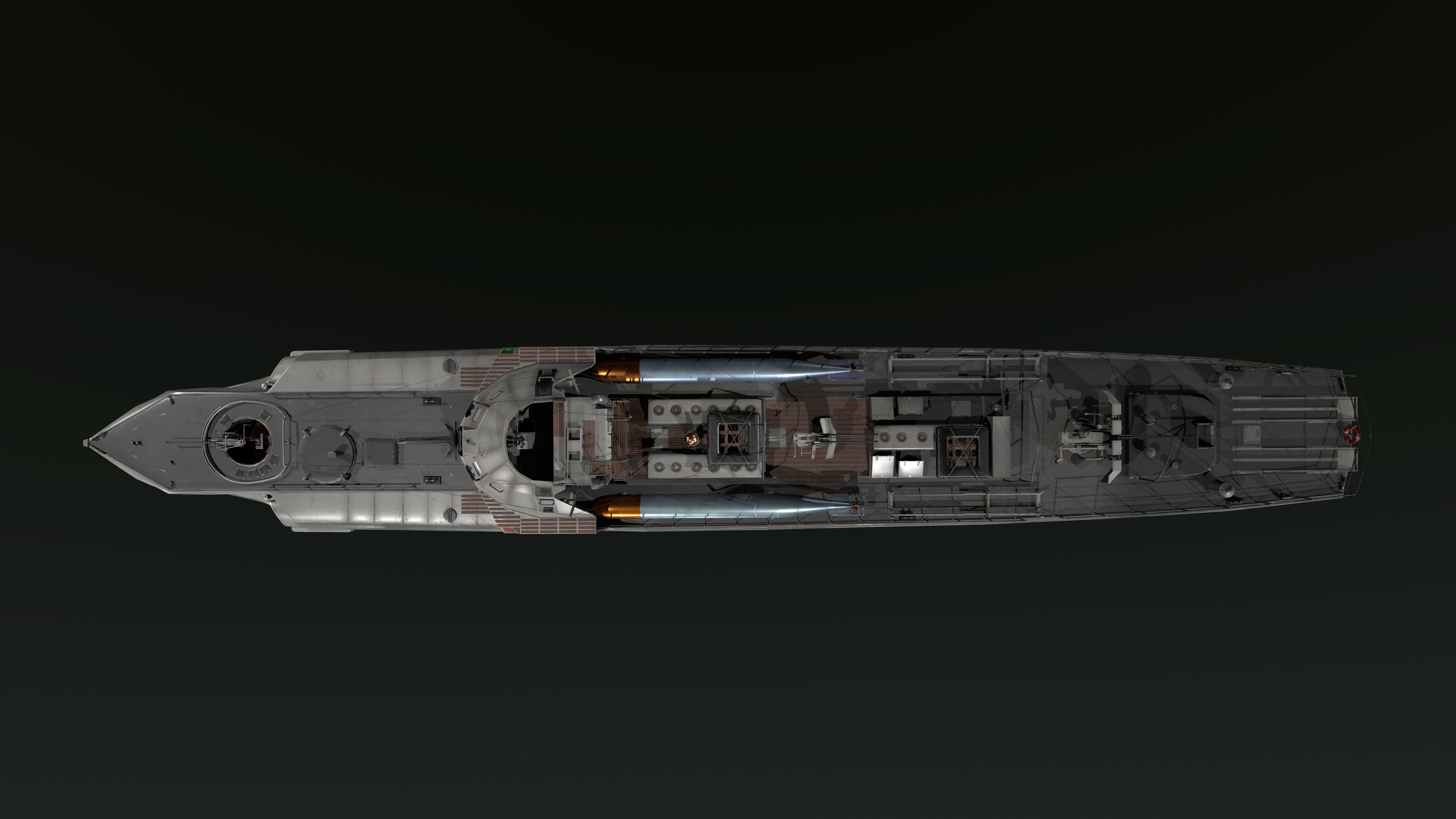 Torpedo boat S-100 Low-poly 3D model_3