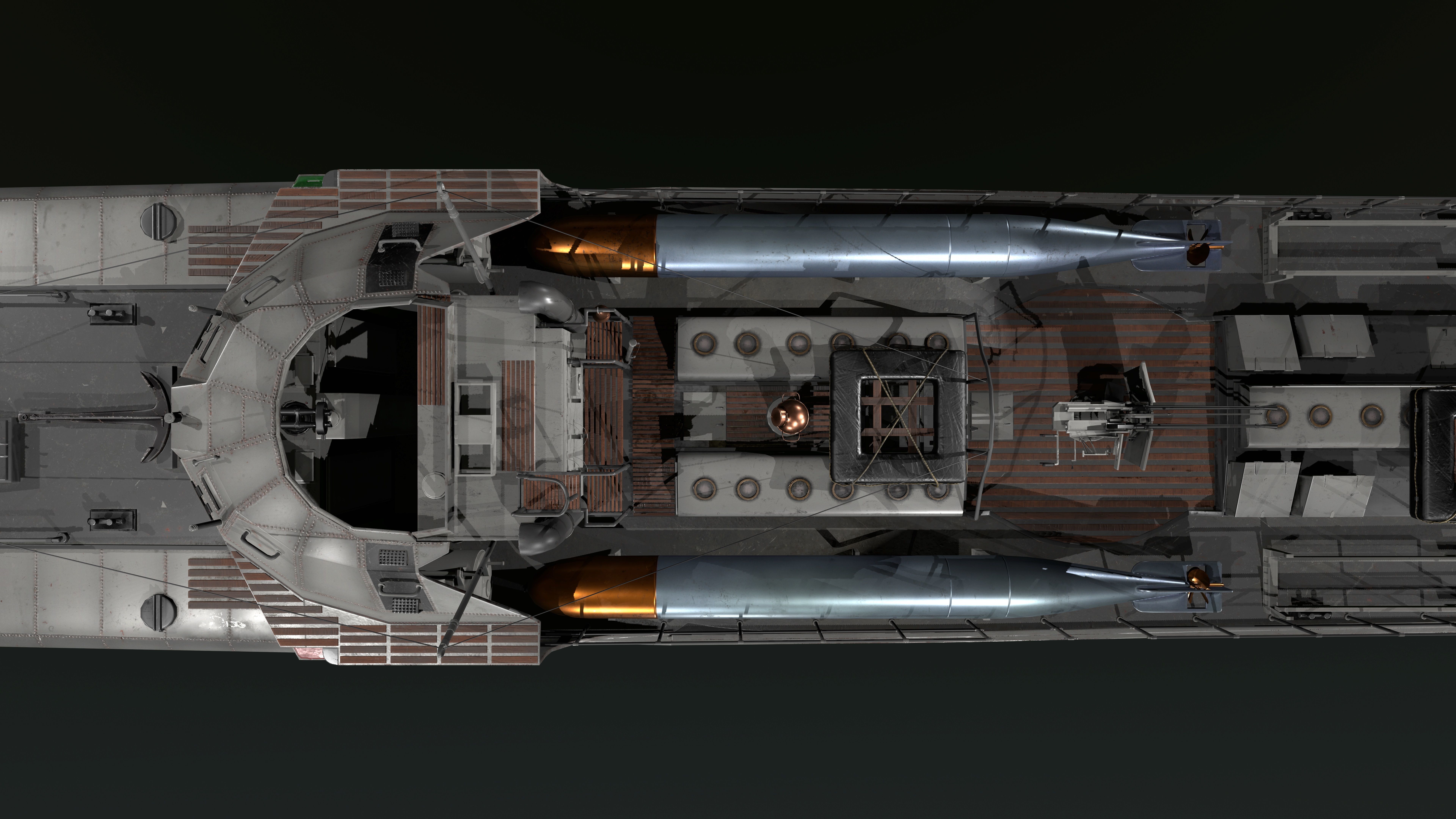 Torpedo boat S-100 Low-poly 3D model_6