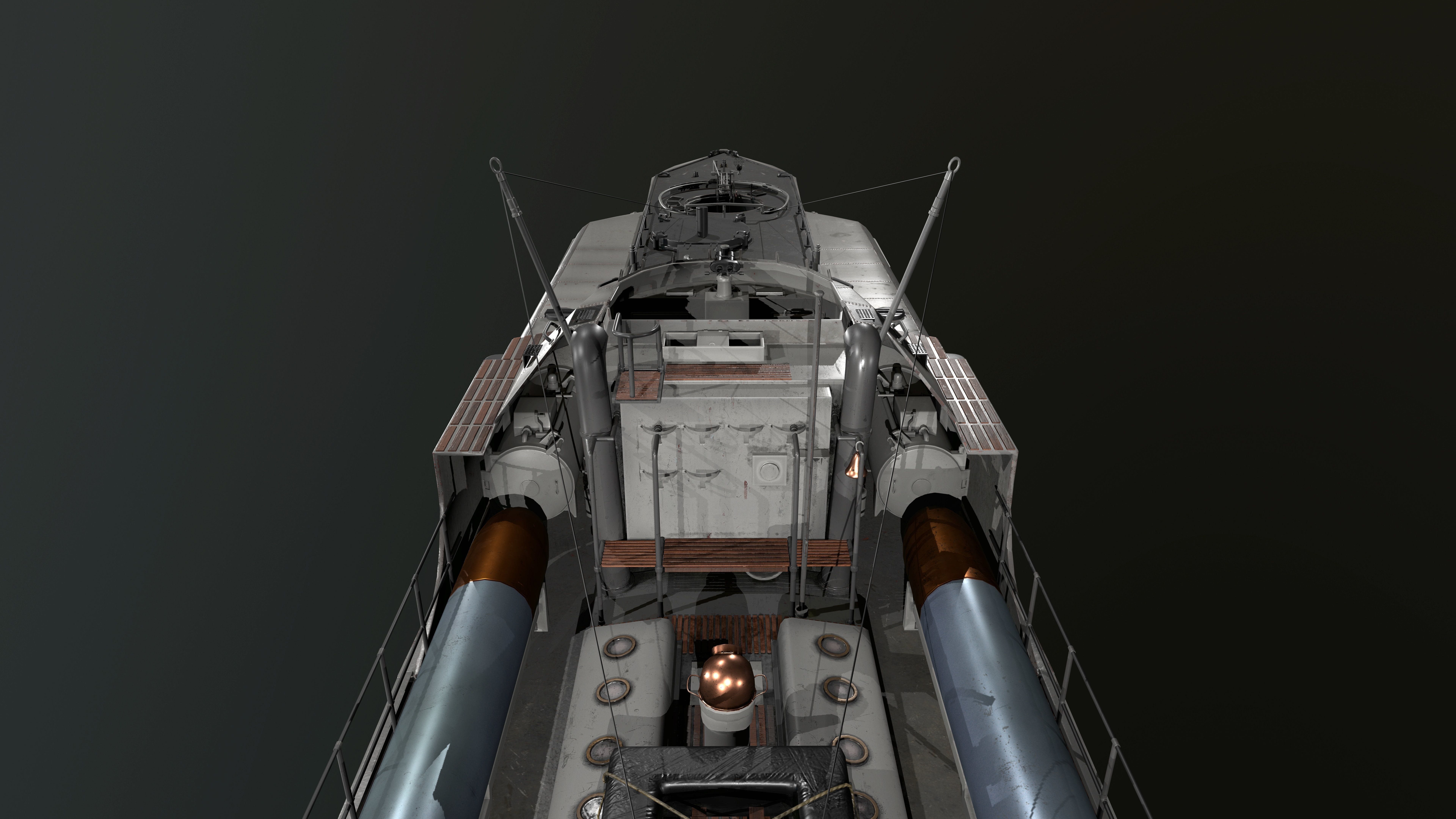 Torpedo boat S-100 Low-poly 3D model_8