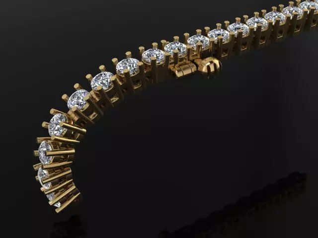 Diamond Tennis Bracelet Links 2mm5 3D print model
