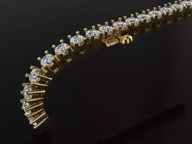 Diamond Tennis Bracelet Links 2mm5 3D print model