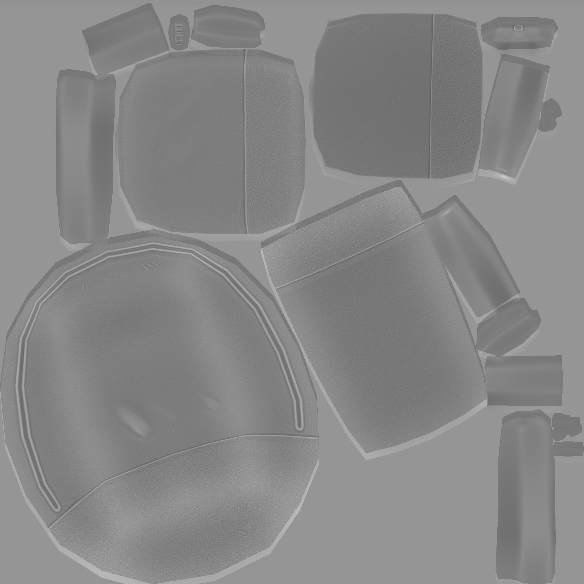 Blue Backpack - Character Accessory - Clothing Low-poly 3D model_19