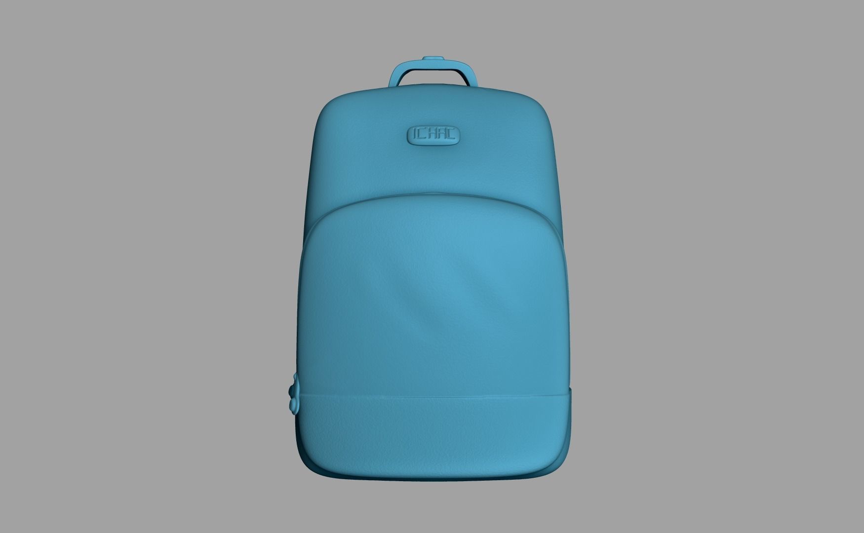 Blue Backpack - Character Accessory - Clothing Low-poly 3D model_8