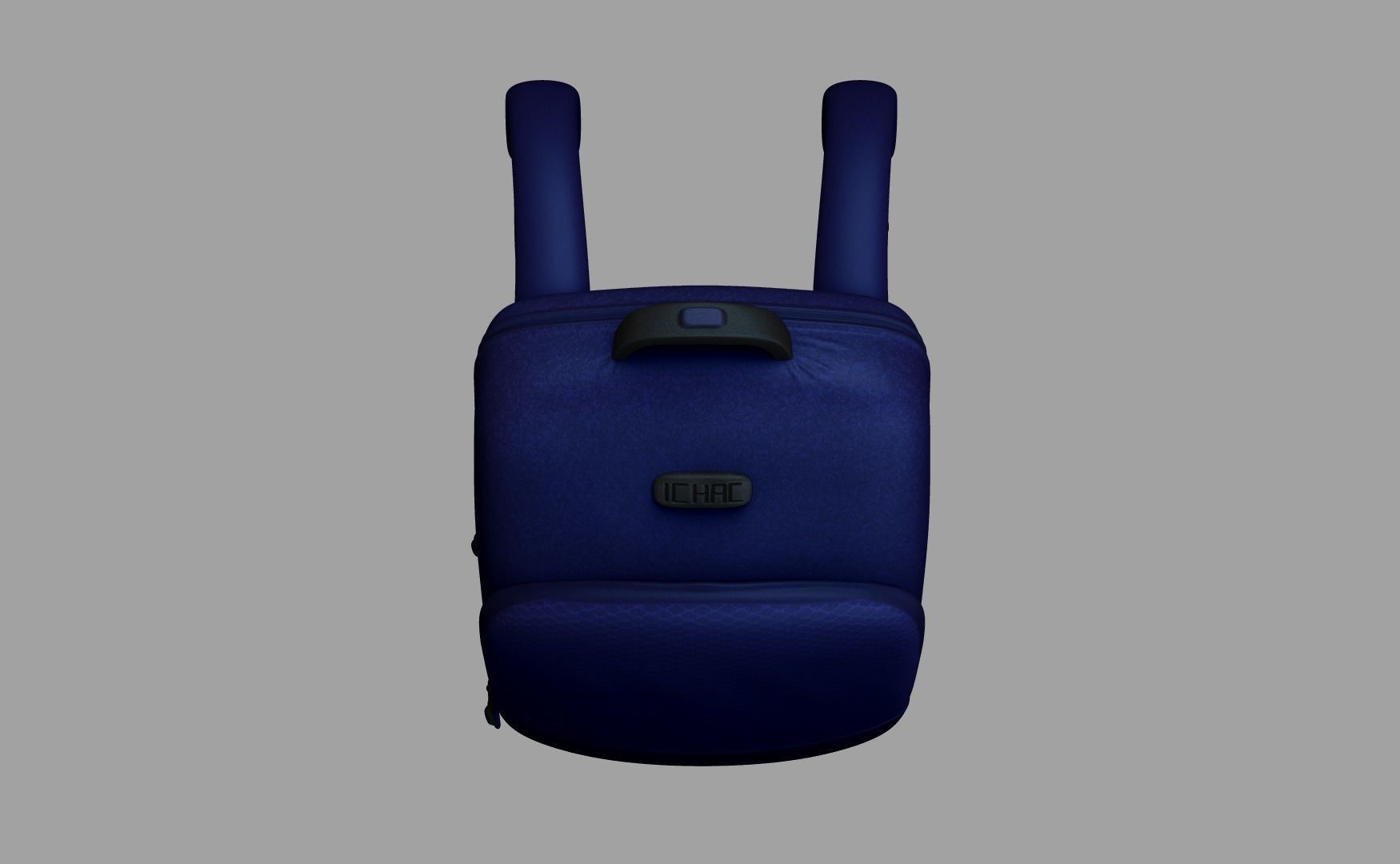 Blue Backpack - Character Accessory - Clothing Low-poly 3D model_6