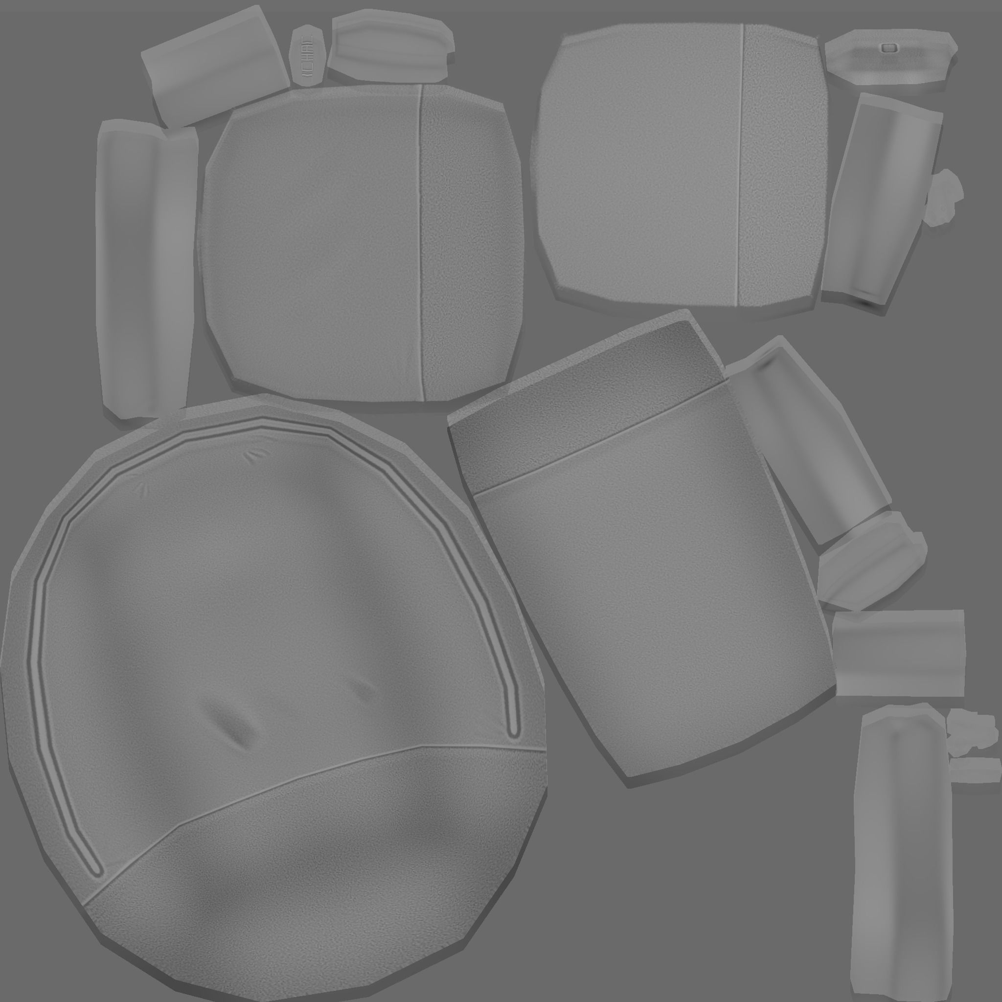 Blue Backpack - Character Accessory - Clothing Low-poly 3D model_20