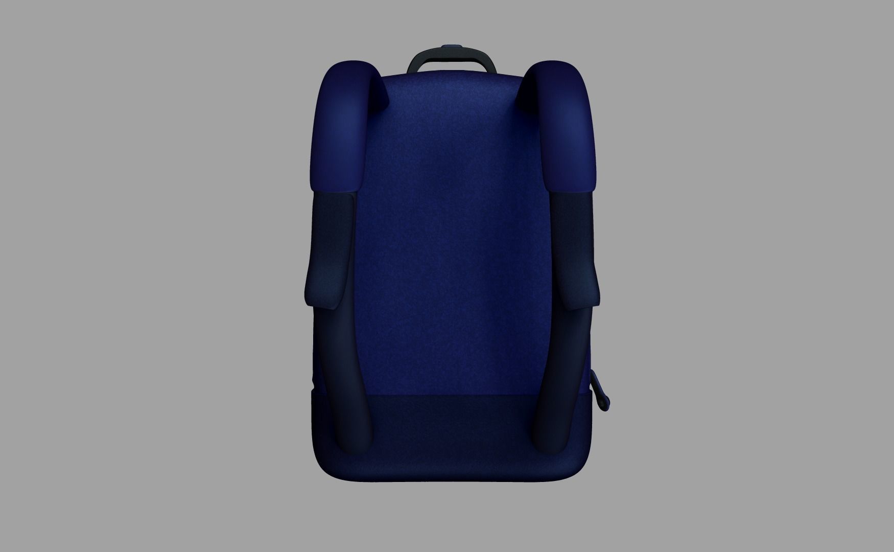 Blue Backpack - Character Accessory - Clothing Low-poly 3D model_5