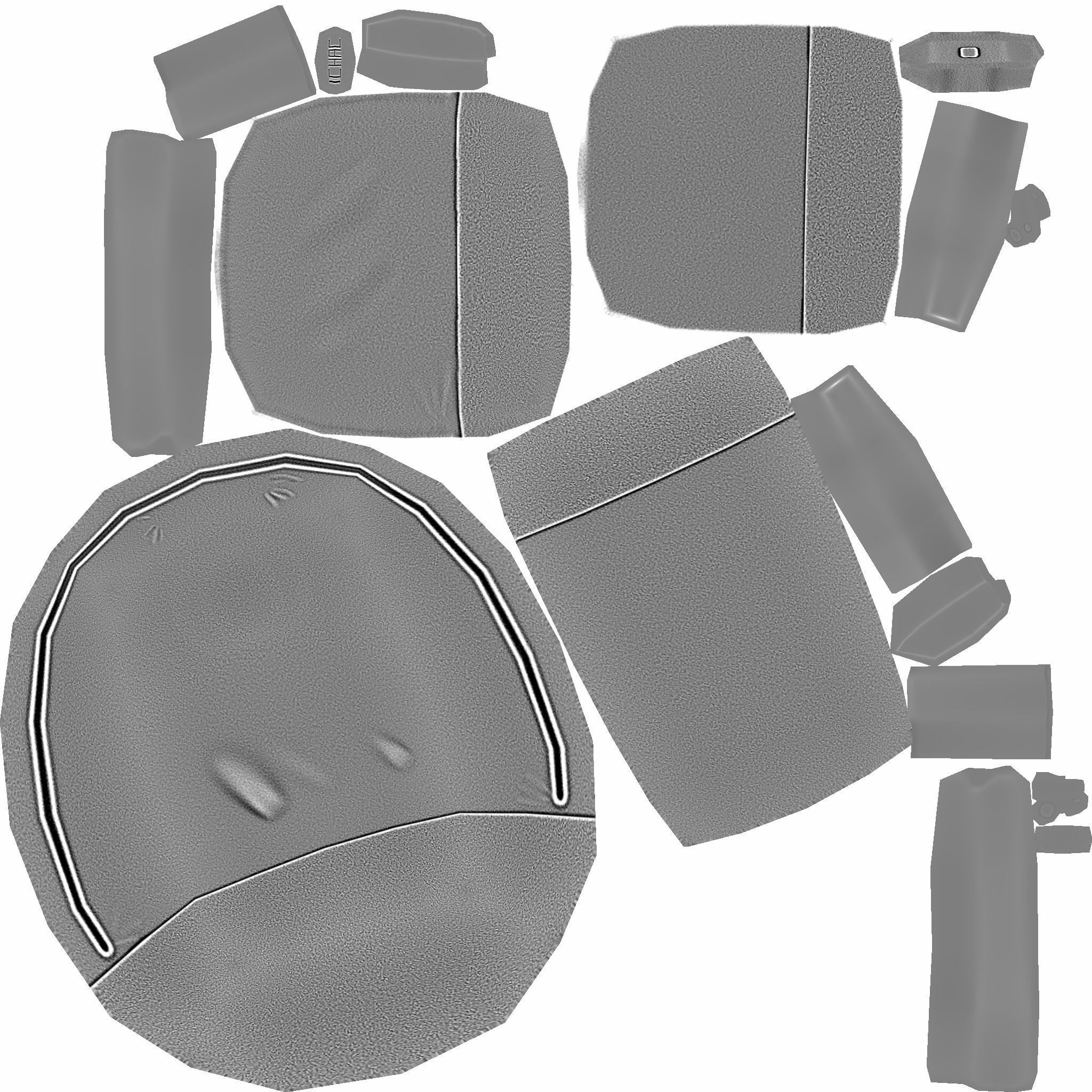 Blue Backpack - Character Accessory - Clothing Low-poly 3D model_17