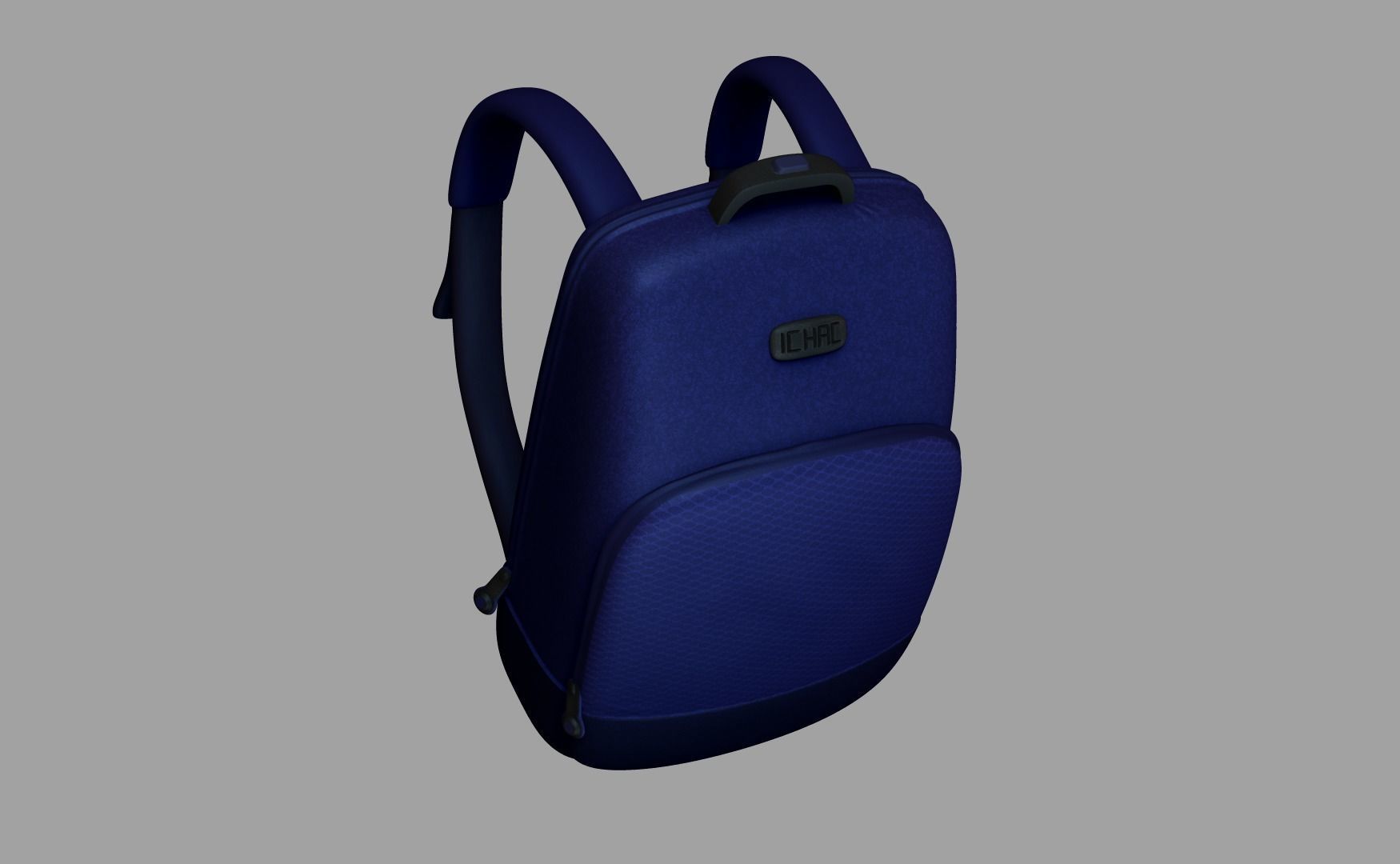 Blue Backpack - Character Accessory - Clothing Low-poly 3D model_2